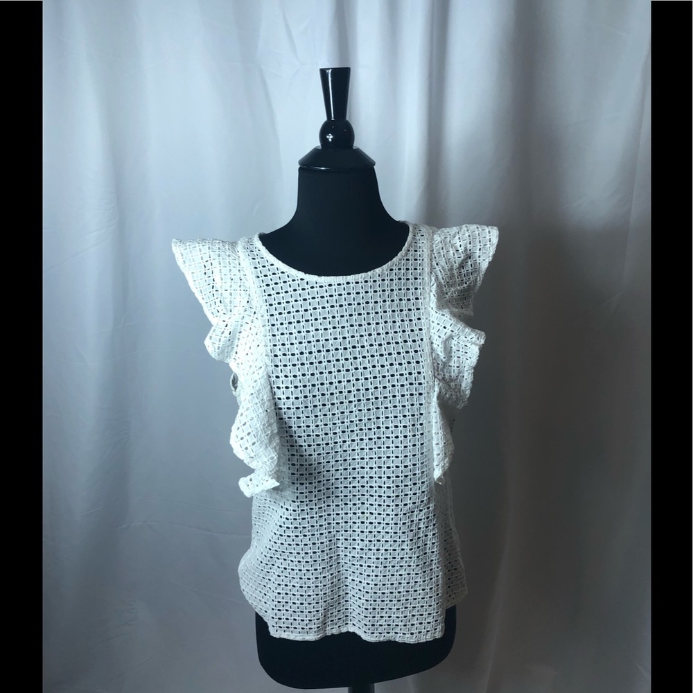 Joe’s Collection white zippered top!